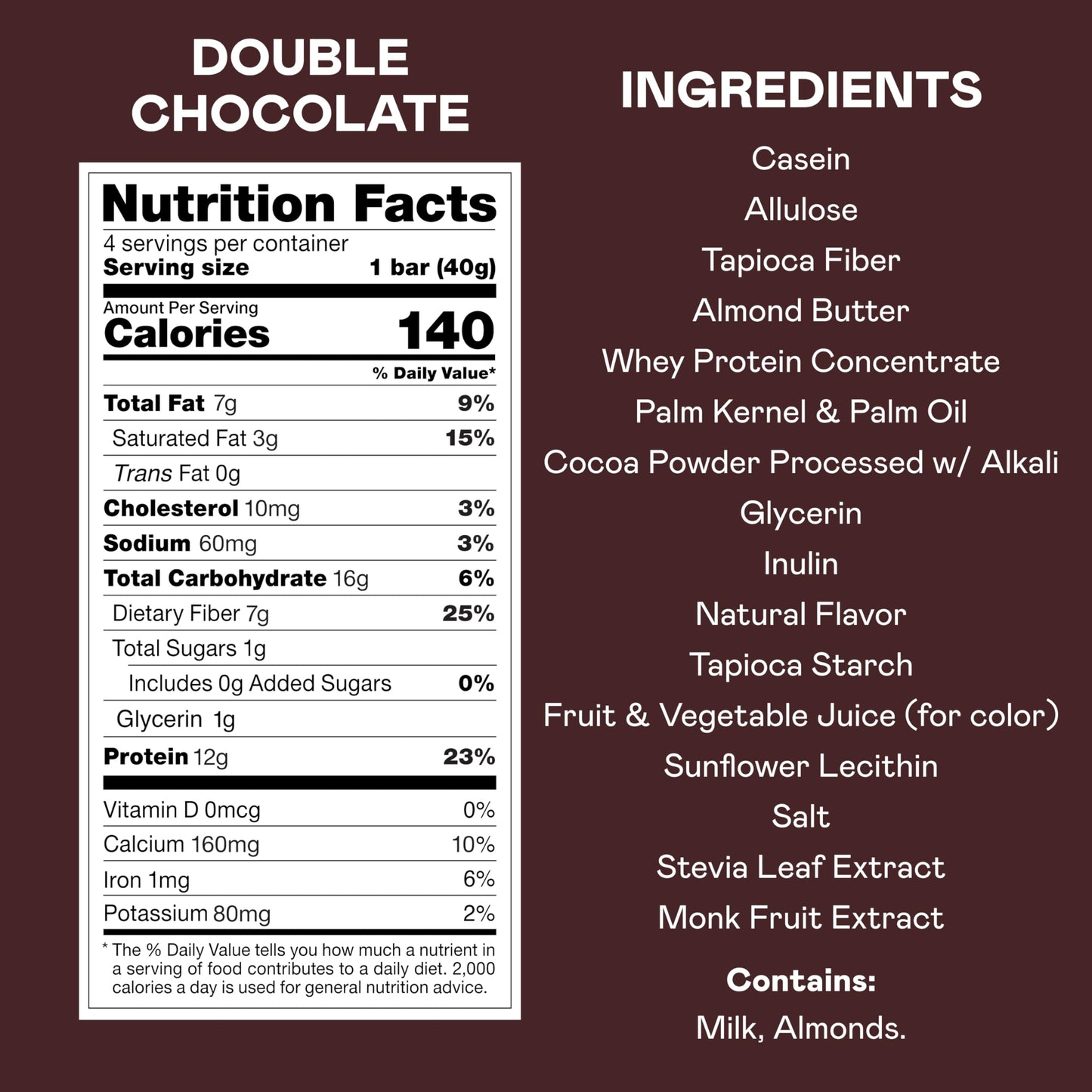 Magic Spoon High Protein Cereal Bars - Keto Friendly, Low Sugar, Double Chocolate, 16 Bars