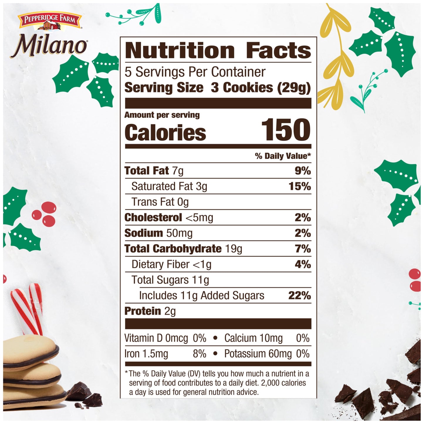 Pepperidge Farm Milano Slices Peppermint Cookies  5 Oz