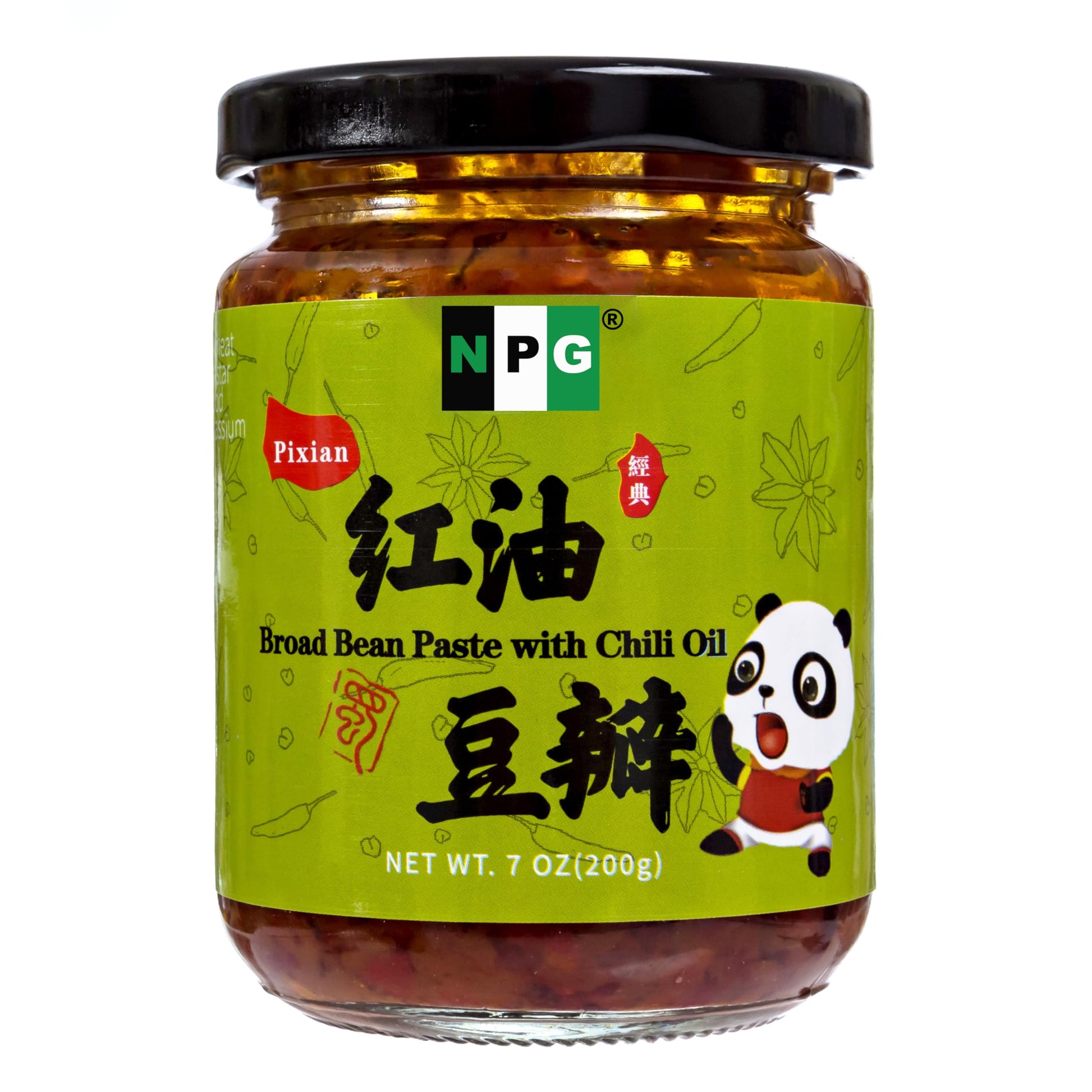 Npg Premium Sichuan Pixian Broad Bean Chili Paste With Red Chili Oil 7 Oz, Salty Fermented Hongyou Doubanjiang, Authentic Ingred