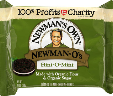 Newman'S Own Newman-O'S Sandwich Crmes, Hint-O-Mint, 13 Ounce (Pack Of 6)
