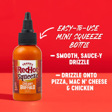 Frank's RedHot Squeeze Creamy Buffalo Sauce, 1.7 fl oz (Pack of 24)