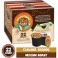 Crazy Cups Decaf Flavored Coffee Pods, Decaf Eggnog Coffee, Holiday Blend Coffee, Single Serve Coffee For Keurig K Cups Machines, Hot Or Iced Coffee, Medium Roast Coffee, 22 Count