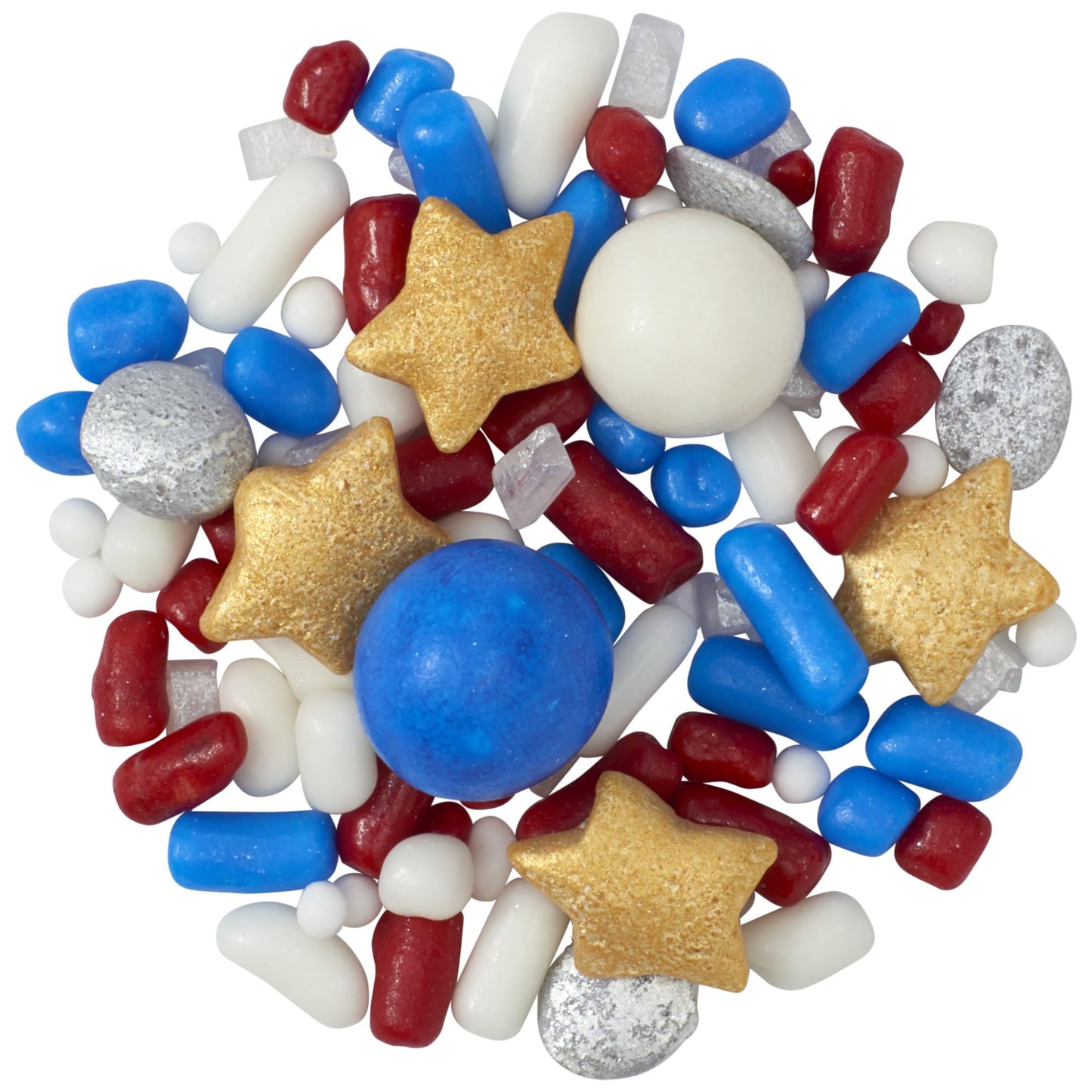 DecoPac   Deluxe Fusion Mix Candy Sprinkles, 26oz, Red, White, and Blue, Edible Sprinkles for Cakes, Cupcakes, Cookies