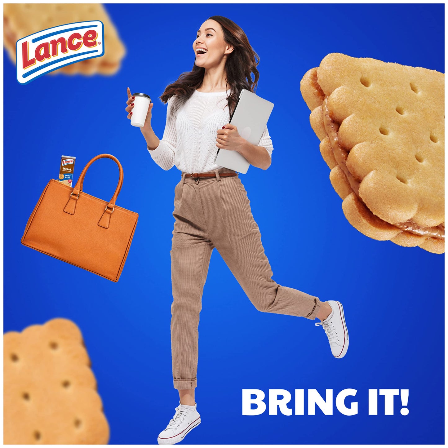 Lance Sandwich Cookies, Nekot Peanut Butter, 20 Individually Wrapped Packs, 6 Sandwiches Each (Pack of 6)