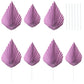 Gyufise Palm Leaf Cake Toppers, 4.7x5.1, Purple, 6Pcs, Decorative Cupcake Insert for Weddings and Parties, Model ZN0680-3