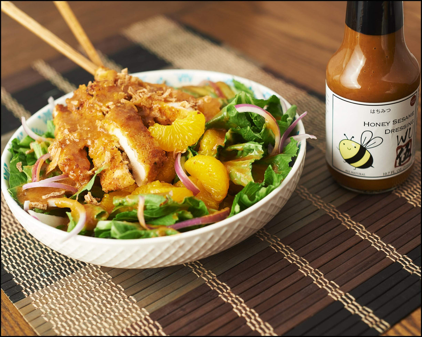 Wu Japanese Ginger Dressing - Gluten Free 10.7 Fl Oz (Honey Sesame Ginger, 1 Bottle)