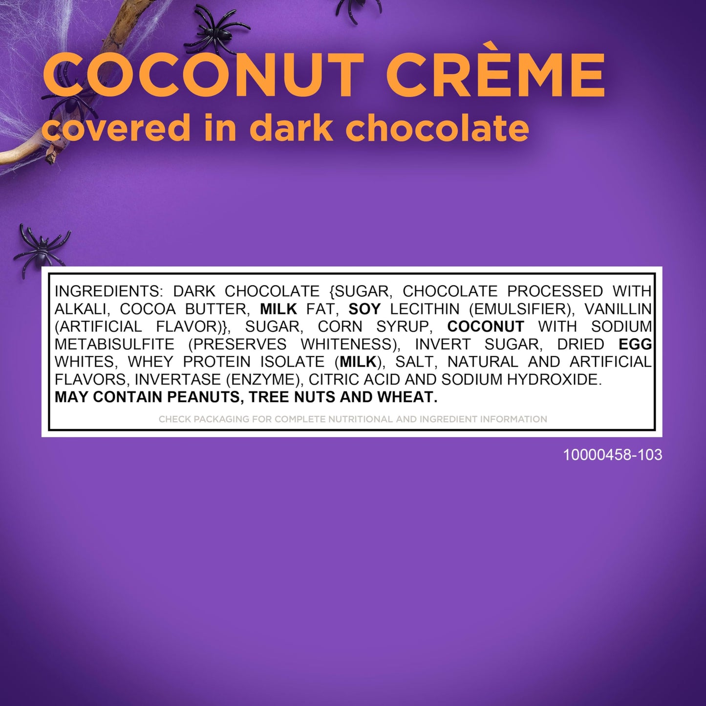RUSSELL STOVER Halloween Dark Chocolate Coconut Crme Candy Pumpkin, 1.3 oz. (Pack of 18)