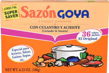 Goya Foods Saz  n Seasoning with Coriander & Annatto, 6.33 Ounce (Pack of 1)