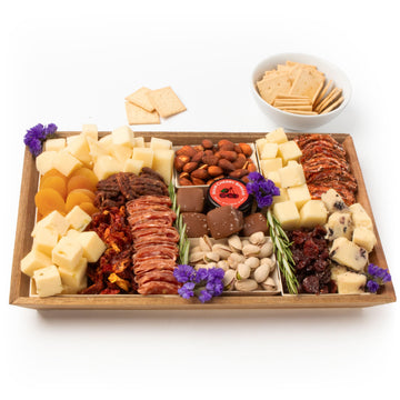 Nibble Charcuterie Value Deluxe Meat & Cheese Board For 4-5, Ready To Eat Charcuterie Board For Birthday, Thank You, Parties, Corporate Gifts