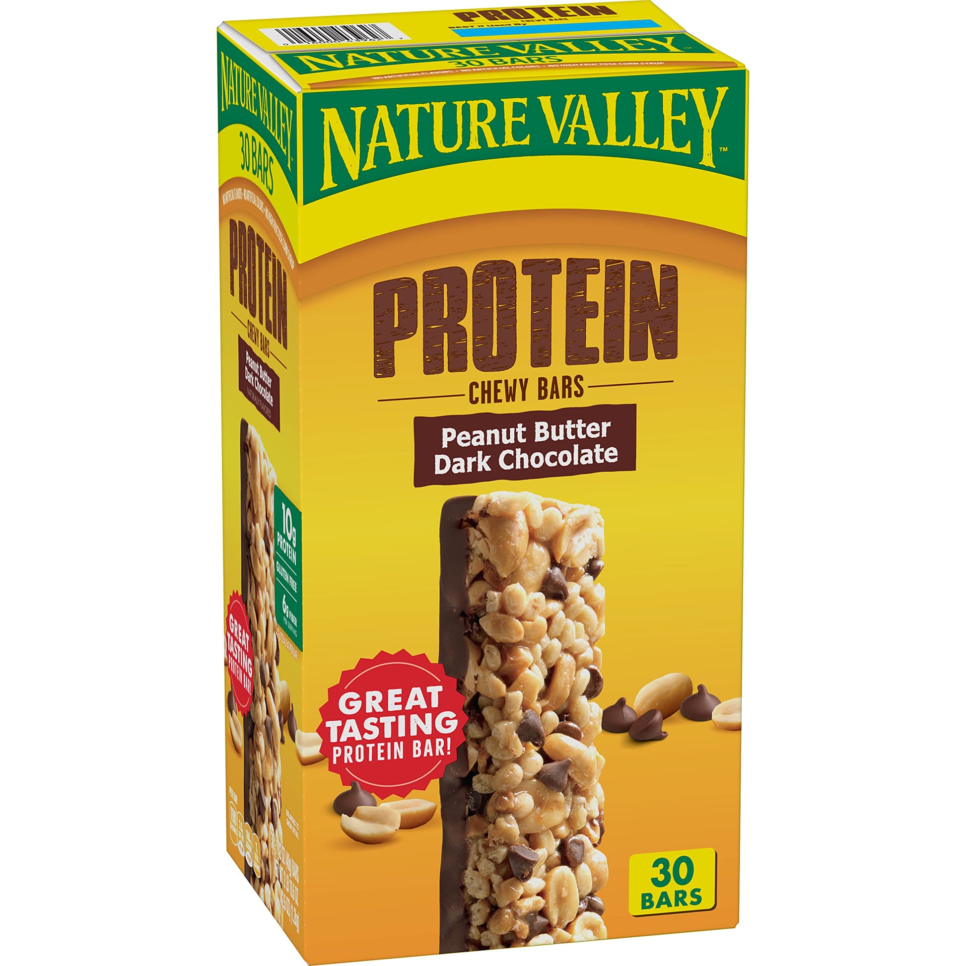 Nature Valley Chewy Protein Granola Bars, Peanut Butter Dark Chocolate, 30 Bars, 42.6 Oz