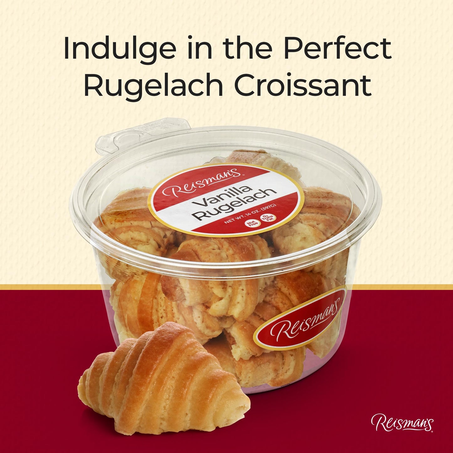 Vanilla Rugelach | Dairy-Free, Nut-Free, Ou Kosher-Certified Mini Croissants | Breakfast Pastry | Coffee And Tea Snack | Bakery
