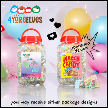 90 Candy Bracelet Watches Individually Wrapped, Taste Nostalgia With Our Playful And Delicious Candy Jewelry, Perfect For Party