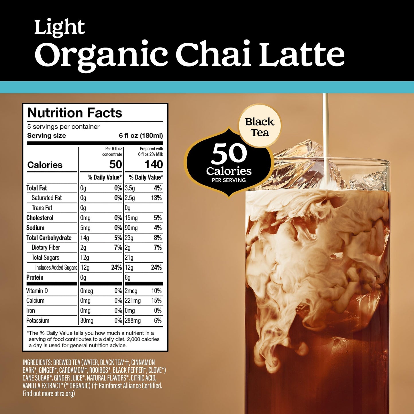 Yogi Barista Light Organic Chai Latte - 32 Fluid Oz (3 Pack) - Organic Chai Tea Concentrate - Supports Healthy Digestion - Inclu