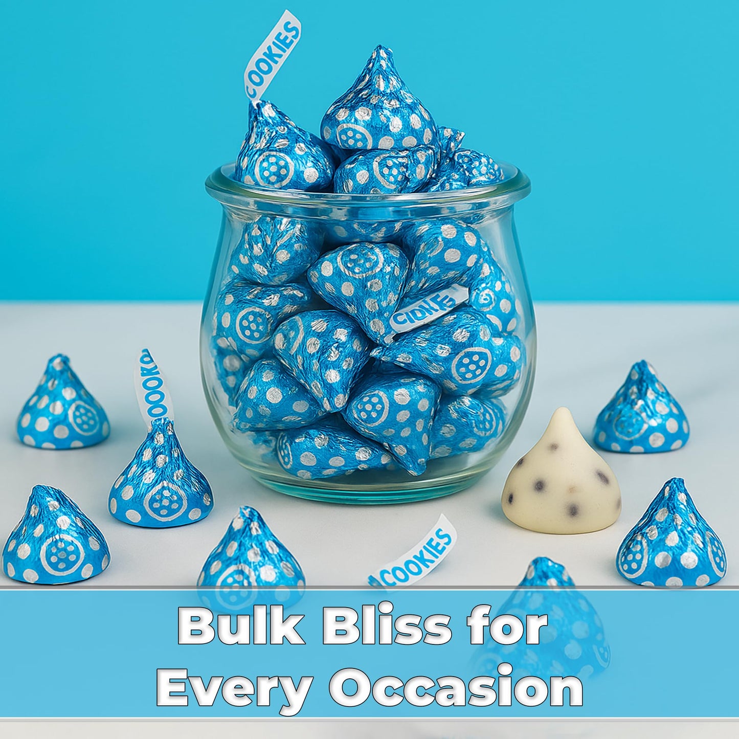 Mindys Goodies Cookies & Cream Kisses, 5lb Pack, Individually Wrapped Chocolate, Ideal for Parties and Gift Baskets