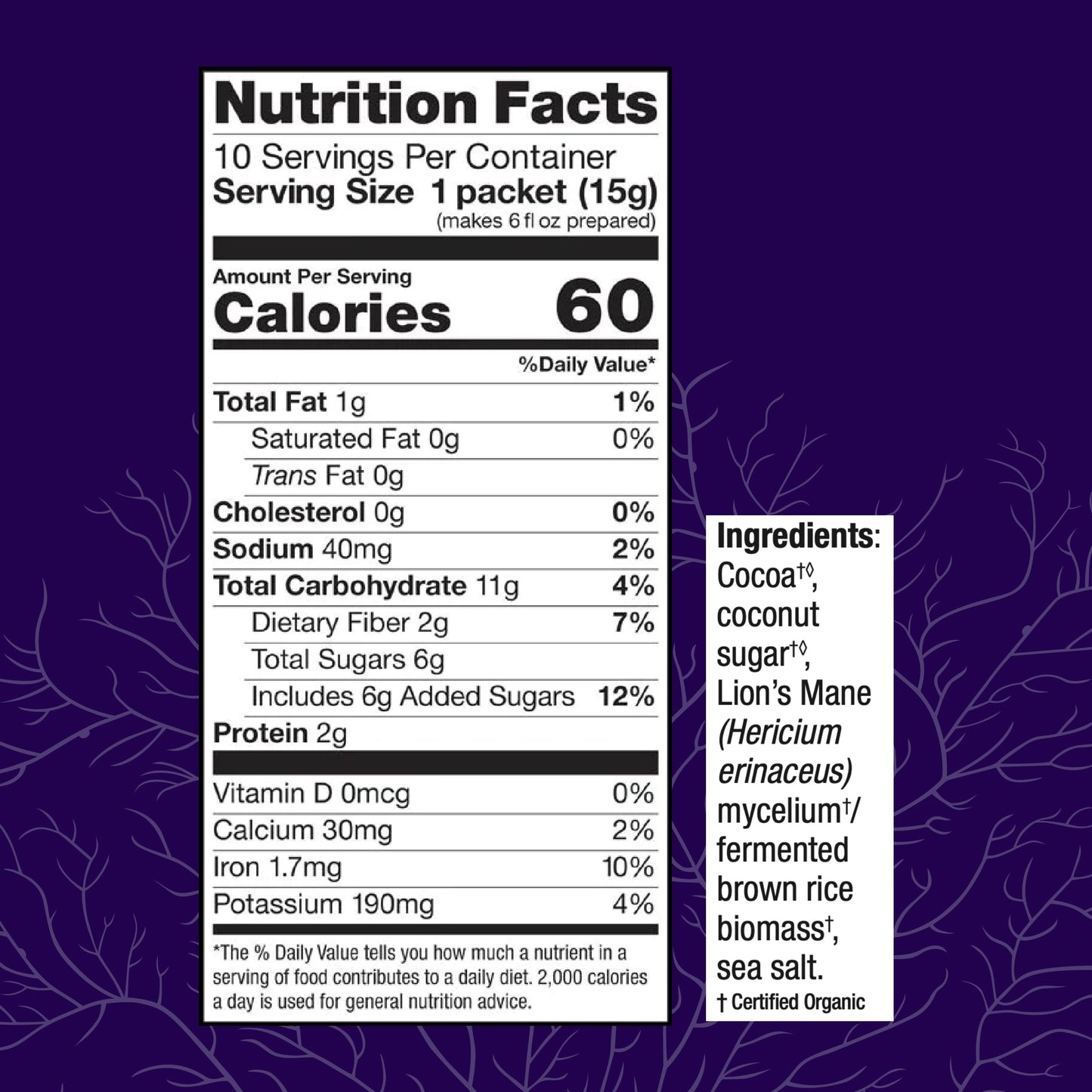 Host Defense Mycobrew Cocoa - Cocoa Powder Drink Mix Includes Lion'S Mane Mushroom - Superfood Powder Drink Mix With Fair Trade