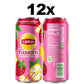 Lipton Fusions Strawberry Lemonade & Iced Tea, 16 Fl Oz Cans, Pack of 12