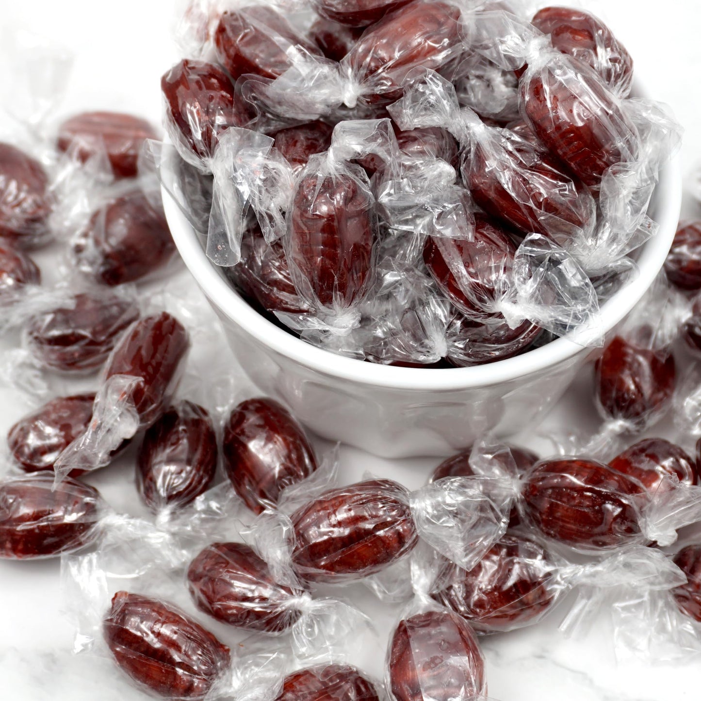 The Hampton Popcorn Root malt-inspired Barrels Hard Candy - 2lb Bulk Bag, Individually Wrapped, Old Fashioned  , Approximately 130 pcs