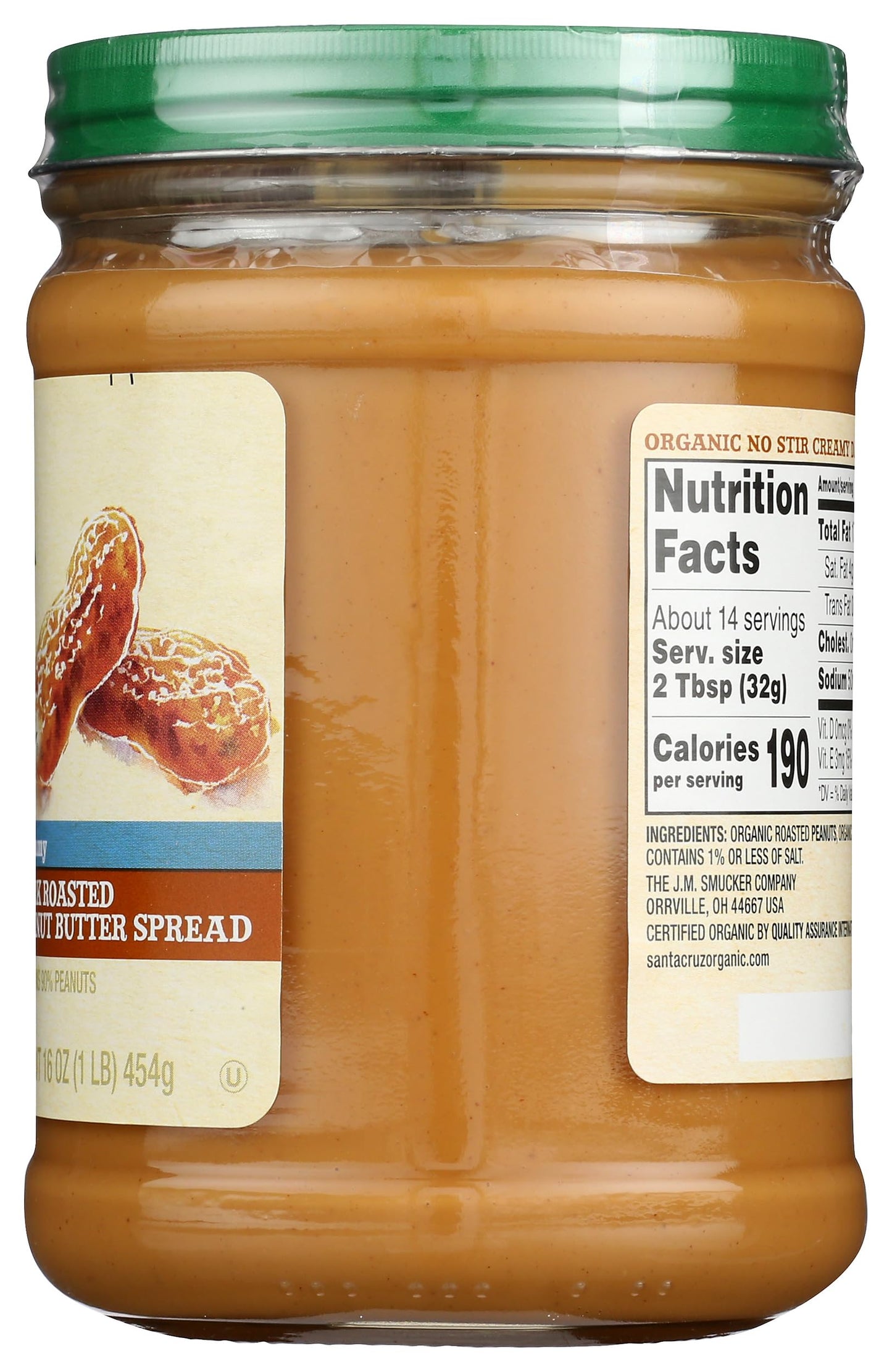 Santa Cruz Organic - Peanut Butter Organic Dark Creamy - Case Of 6-16 Ounce
