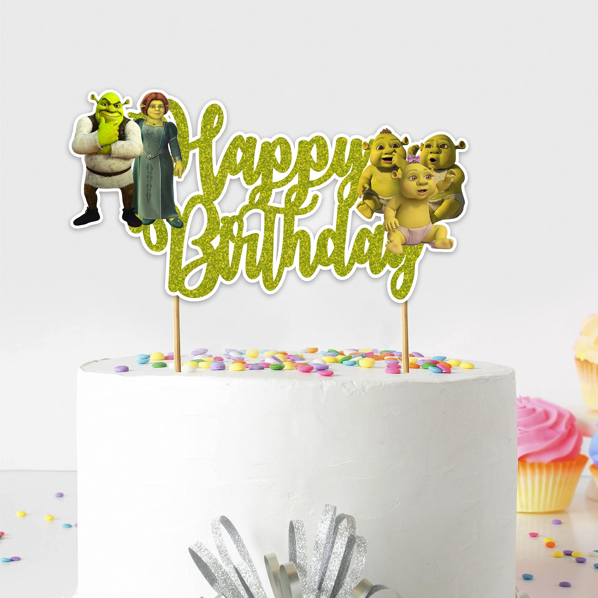 Seyal Shrk Happy Birthday Cake Topper