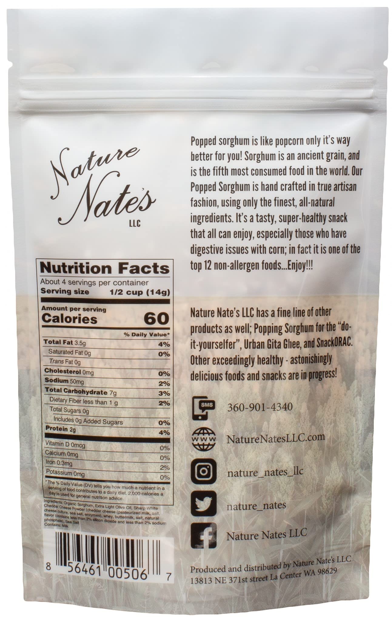 Nature Nates Popped Sorghum, Extremely Cheezy - Organic Sorghum, Keto & Gluten Free, Healthy Snacks, Better Than Popcorn, Made i