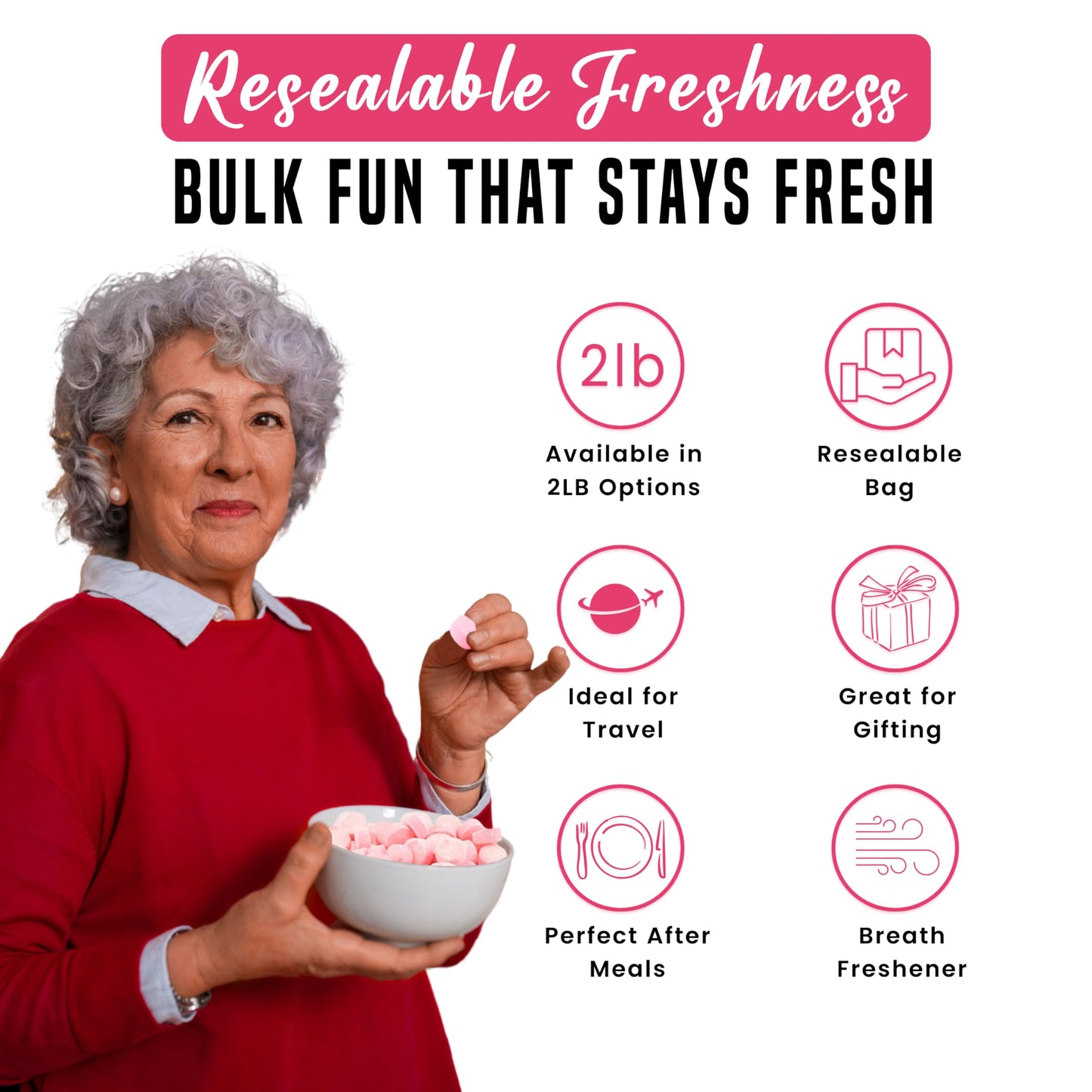 Wintergreen Mints-Canada Mints, Pink Mint, Wintergreen Candy, Canada Candy, Canadian Mint-2Lb