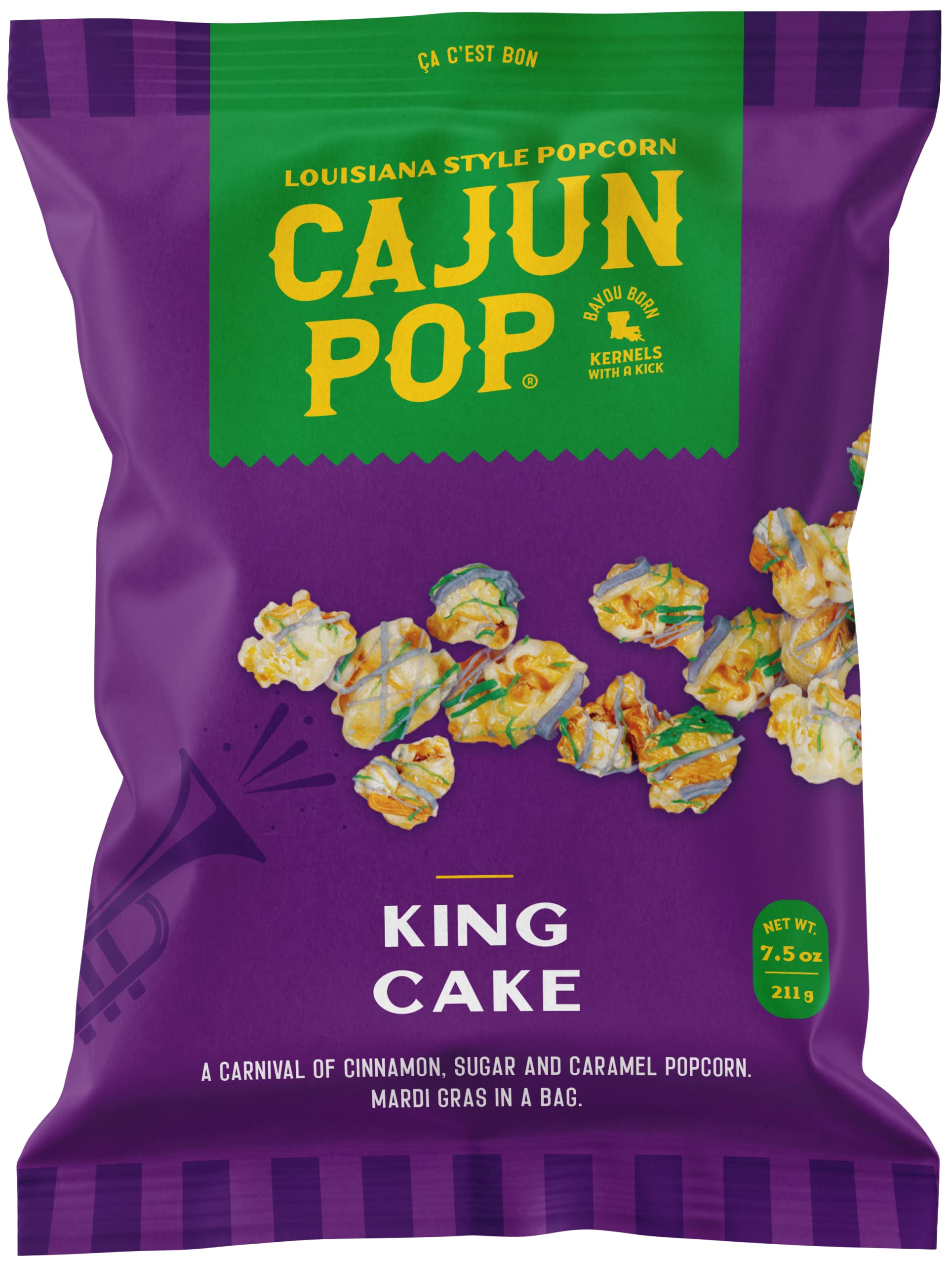 Cajun Pop Gourmet Popcorn Flavored Popcorn Already Popped Without Kernels Chocolate Drizzle, Birthday Popcorn & Movie Night Swee