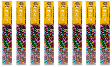 Chocolate Covered Sunflower Seeds Multicolored Candy Coated Treats - Rainbow Party Favors - Sweet and Crunchy Topping - Pack of 