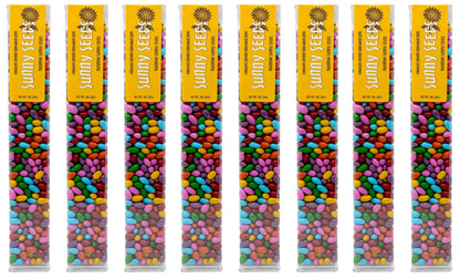 Chocolate Covered Sunflower Seeds Multicolored Candy Coated Treats - Rainbow Party Favors - Sweet and Crunchy Topping - Pack of 