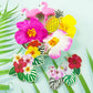 12 Pcs Flamingo Cake Toppers Flamingo Palm Leaves Hibiscus Flowers Hawaiian Cake Decorations For Tropical Luau Themed Birthday W