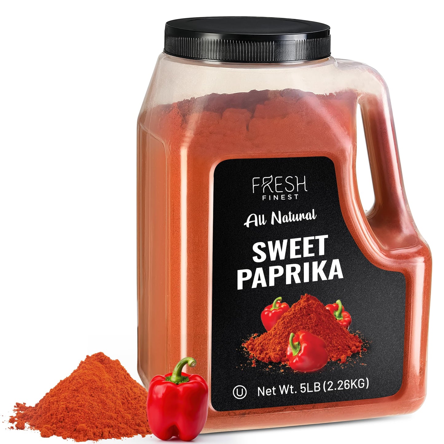 Fresh Finest Sweet Paprika Bulk 5 Lb - Premium Ground Seasoning, Freshly Packed At The Source, Perfect For Soups, Meat Rubs, Sau