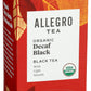 Allegro Organic Decaf Black Tea Bags, 20 Count - Premium Quality Herbal Tea, Caffeine-Free for Relaxation and Enjoyment