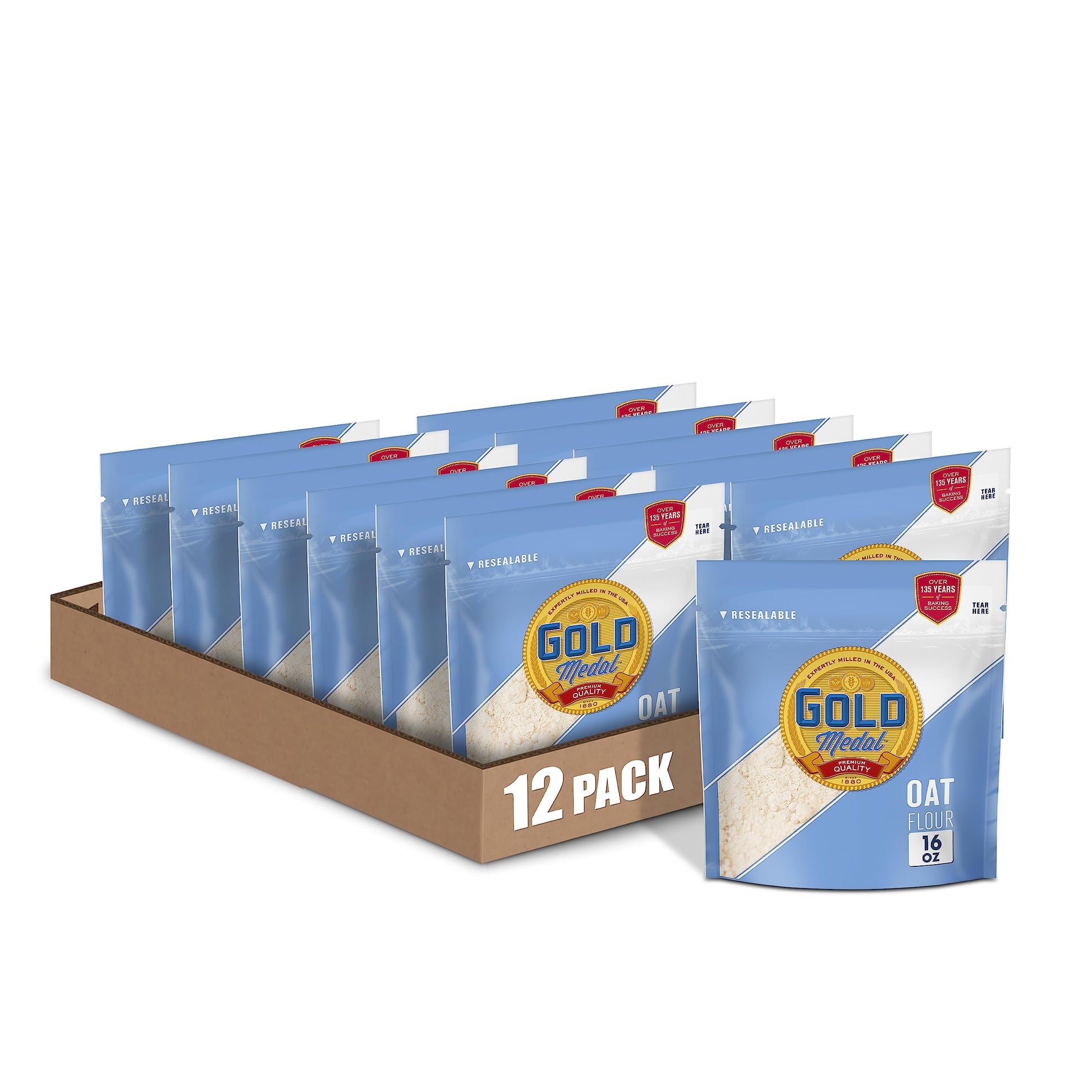 Gold Medal Gluten Free Oat Flour, 16oz (Pack of 12)