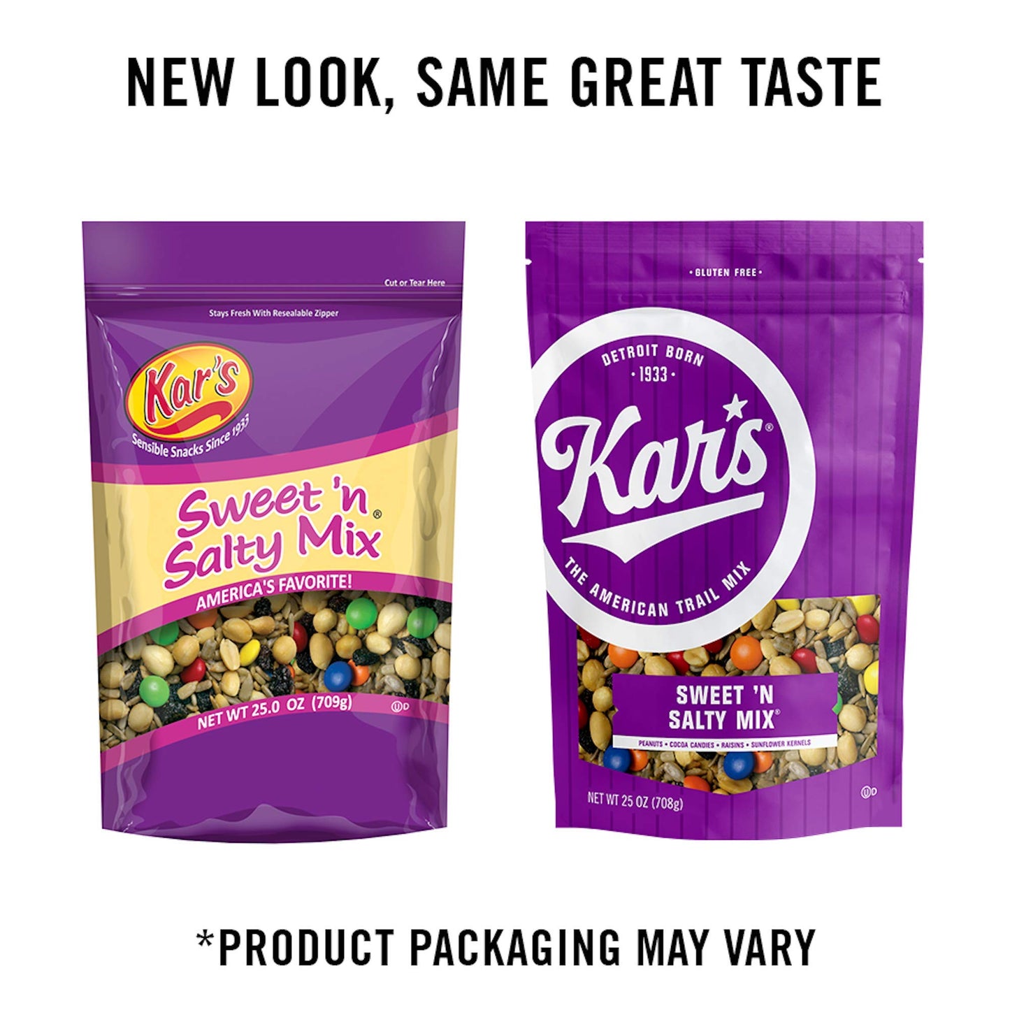 Kar'S Nuts Sweet 'N Salty Trail Mix Snacks - High Protein Blend Of Peanuts, Sunflower Kernels, Raisins & Chocolate Gems, Gluten