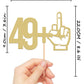 MYAMPED 49+1 Cake Topper - Glitter Black 50th Birthday Cake Decorations, Perfect for Fifty Birthday Party, 50th Anniversary or 5