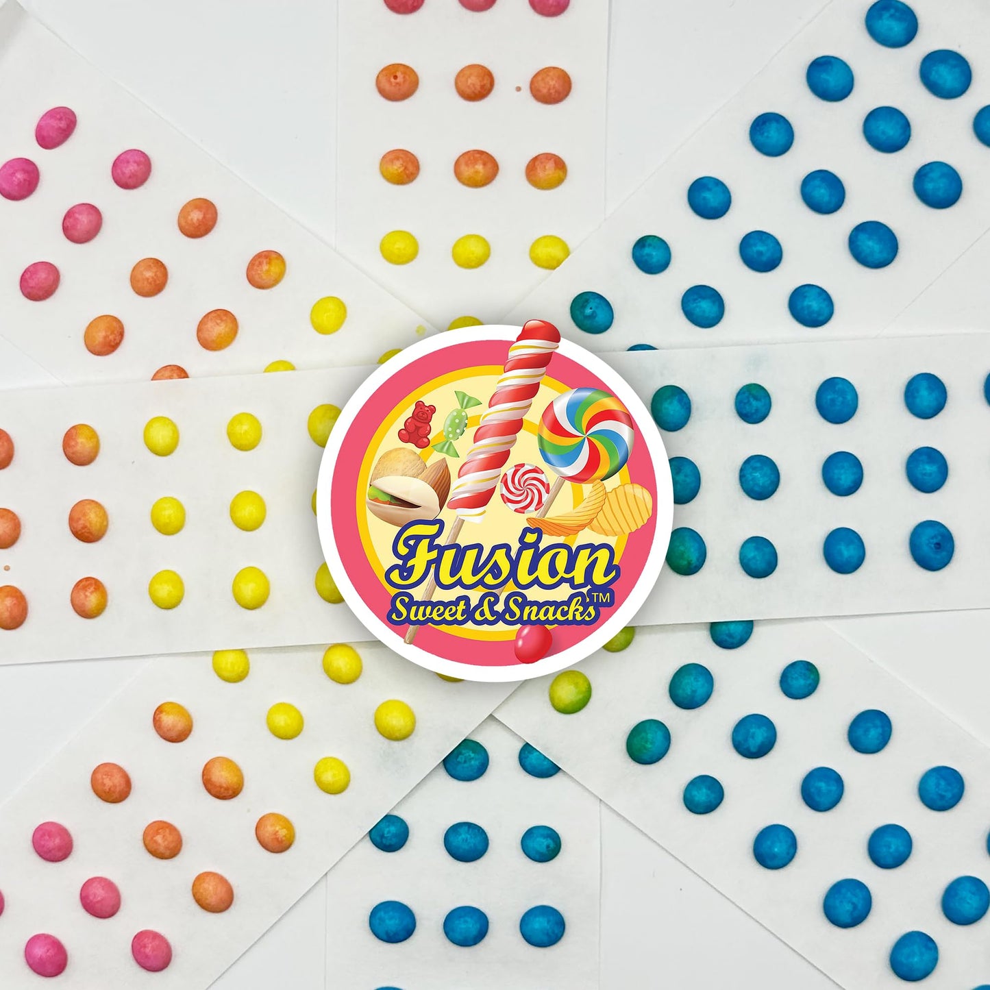 Candy Buttons Strips, Rainbow Buttons On Paper, Approximately 25 Strips Of Fruit Flavor Vintage Dots Candies, Pastel Rainbow Can