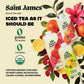 Saint James Iced Tea | Organic Black Tea | Organic, Non-Gmo Black Tea, 12 Pack (16.9Oz Each) (Blood Orange)