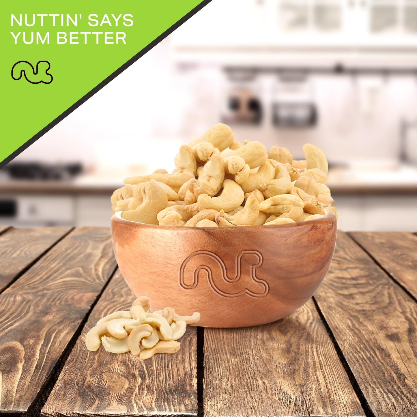 Nut Cravings - Raw Cashew Halves & Pieces, Unsalted, Shelled, (16Oz - 1 Lb) Bulk Nuts Packed Fresh In Resealable Bag - Kosher He