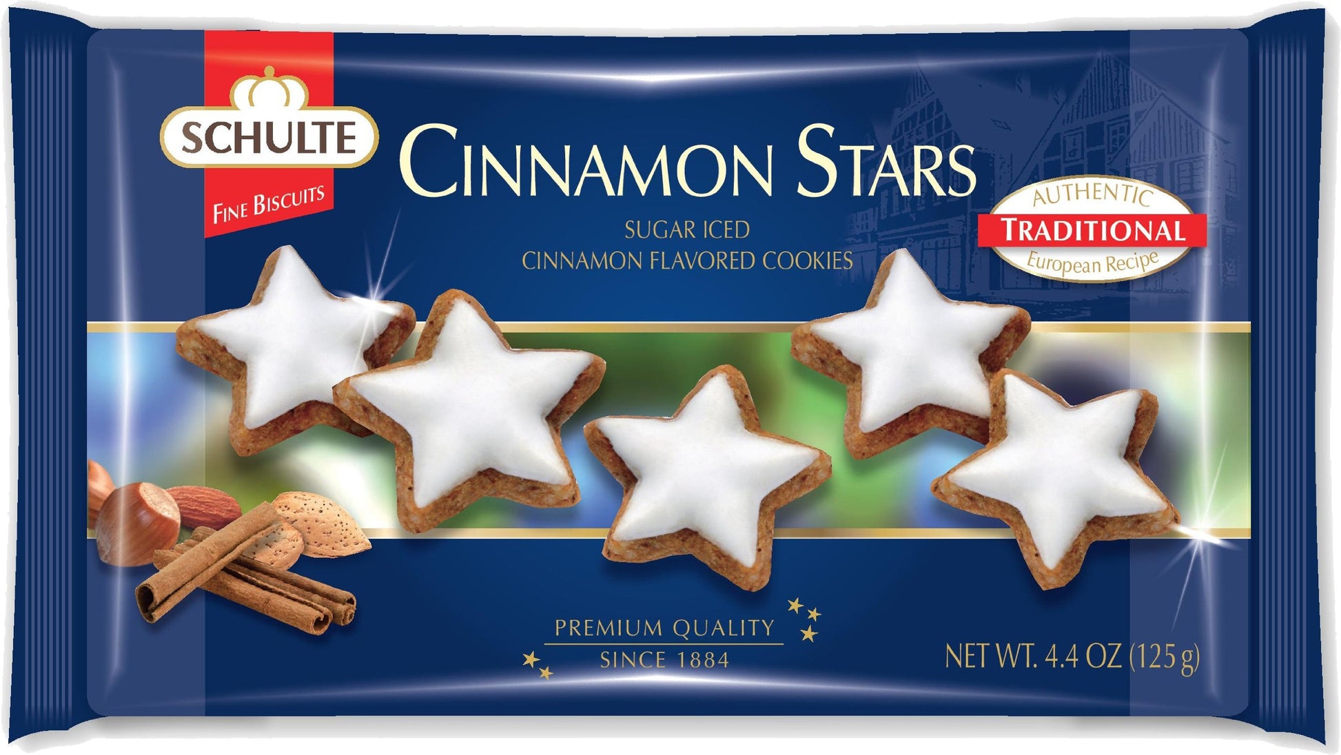 Schulte Cinnamon Stars In Tray, 3.5 Ounce