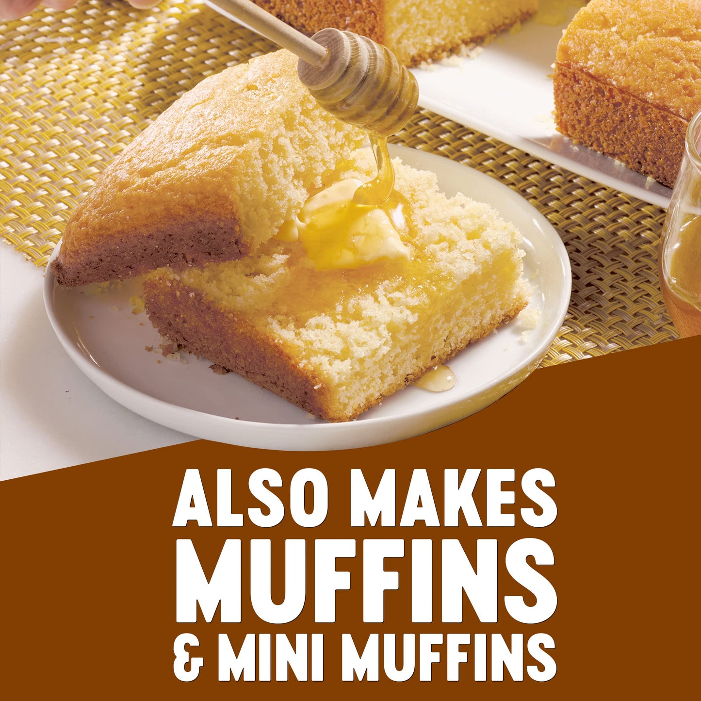 Krusteaz Honey Cornbread & Muffin Mix, 15-Ounce Box (Pack of 2)