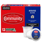 Community Coffee House Blend Medium-Dark Roast K-Cup Pods, 12 Count, Red