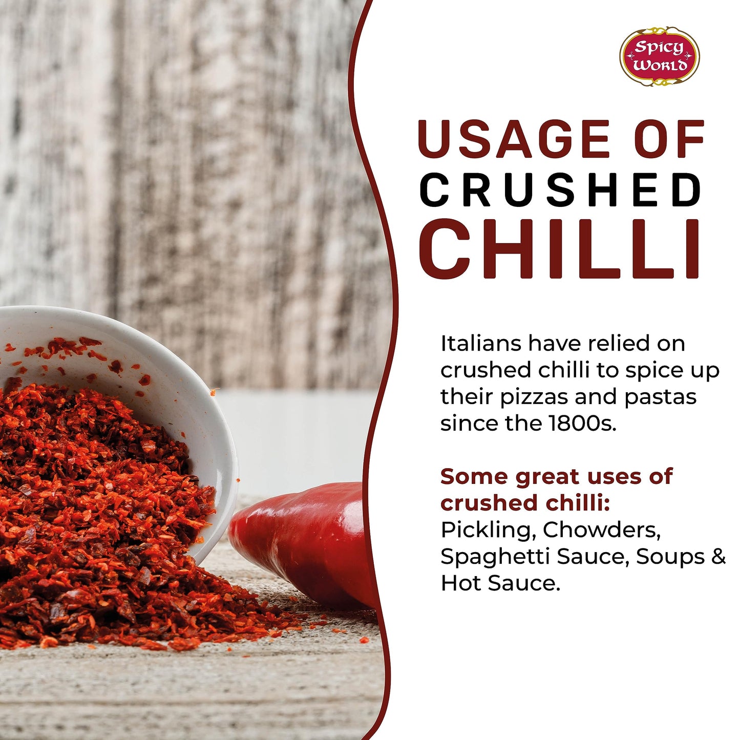 Crushed Red Pepper Flakes 10 Pound Bulk Value Pack - Chili Flakes - By Spicy World