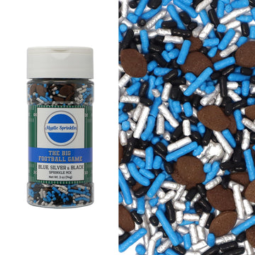 Mystic Sprinkles The Big Football Game Jimmy Mix 3oz Bottle (Blue, Silver & Black 3oz)