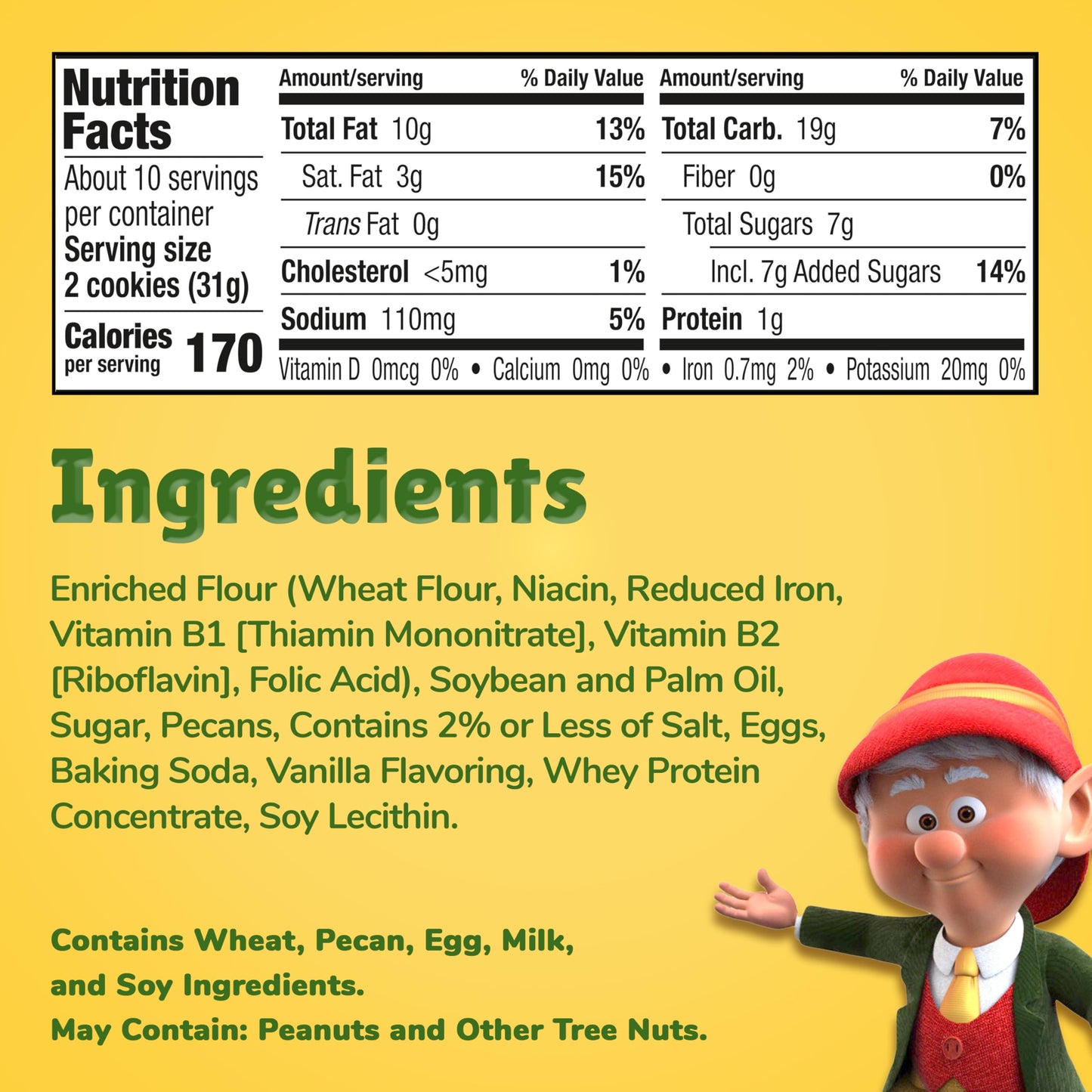 Keebler Sandies Shortbread Cookies, Pecan, 11.3Oz