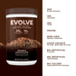 Evolve Plant Based Protein Powder, Double chocolate, 20g Vegan Protein, Dairy Free, No Artificial Flavors, Non-gMO, 3g Fiber, 1