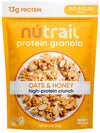 Nutrail Protein Granola Cereal, Honey And Oats, No Sugar Added, 8 Oz. 1 Count