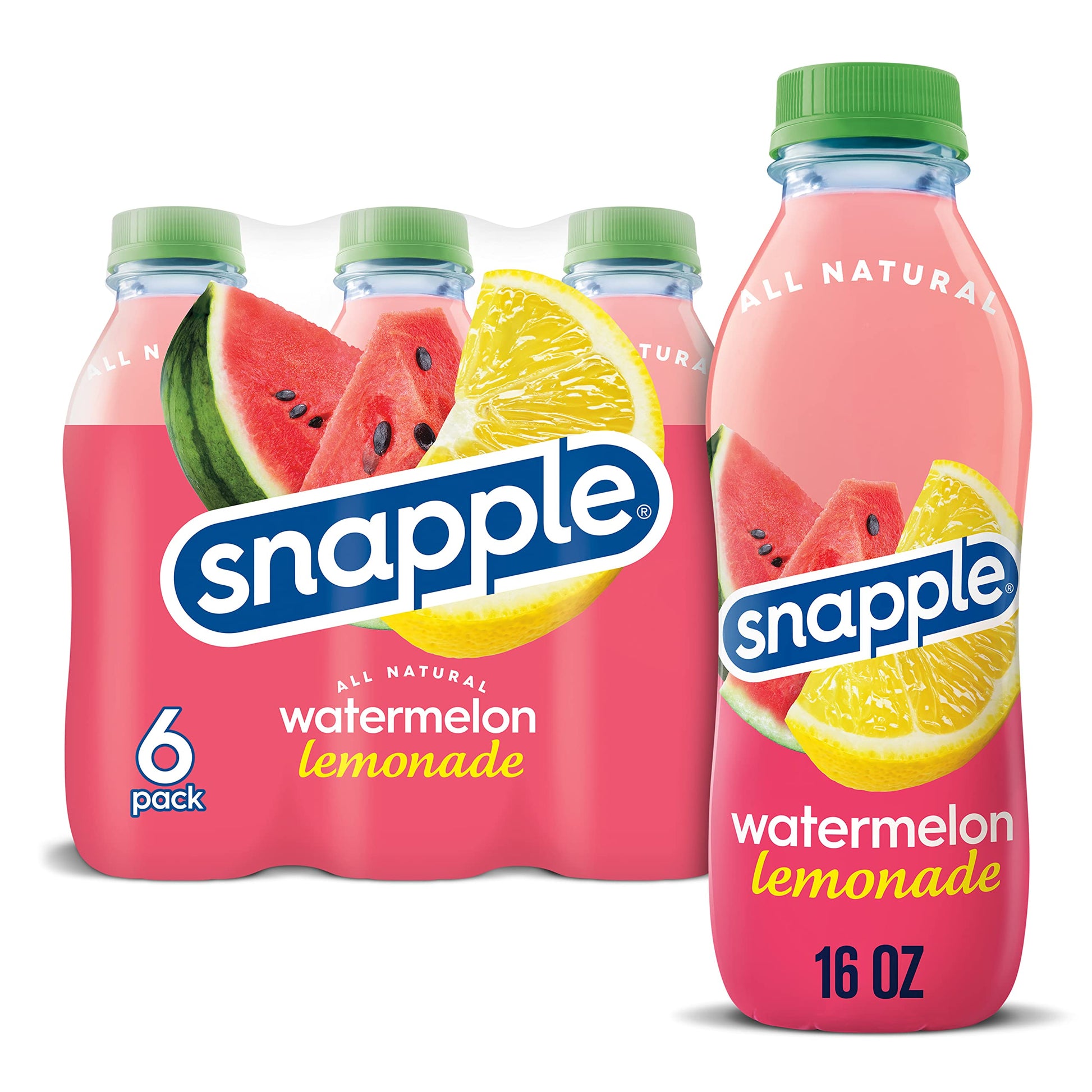 Snapple Watermelon Lemonade  16 Fl Oz Recycled Plastic Bottle  6 Pack