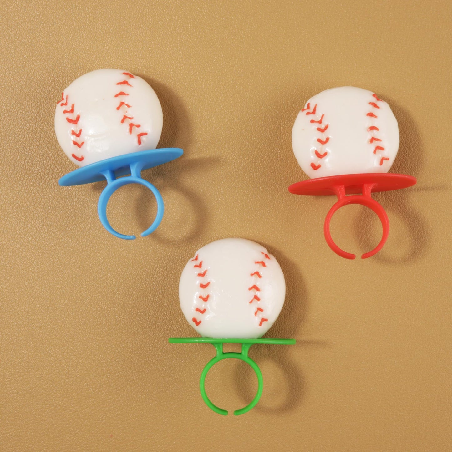 Baseball Lollipop Rings, Individually Wrapped Candy For Party Favors, Goodie Bags, And End Of Season Parties, Box Of 18