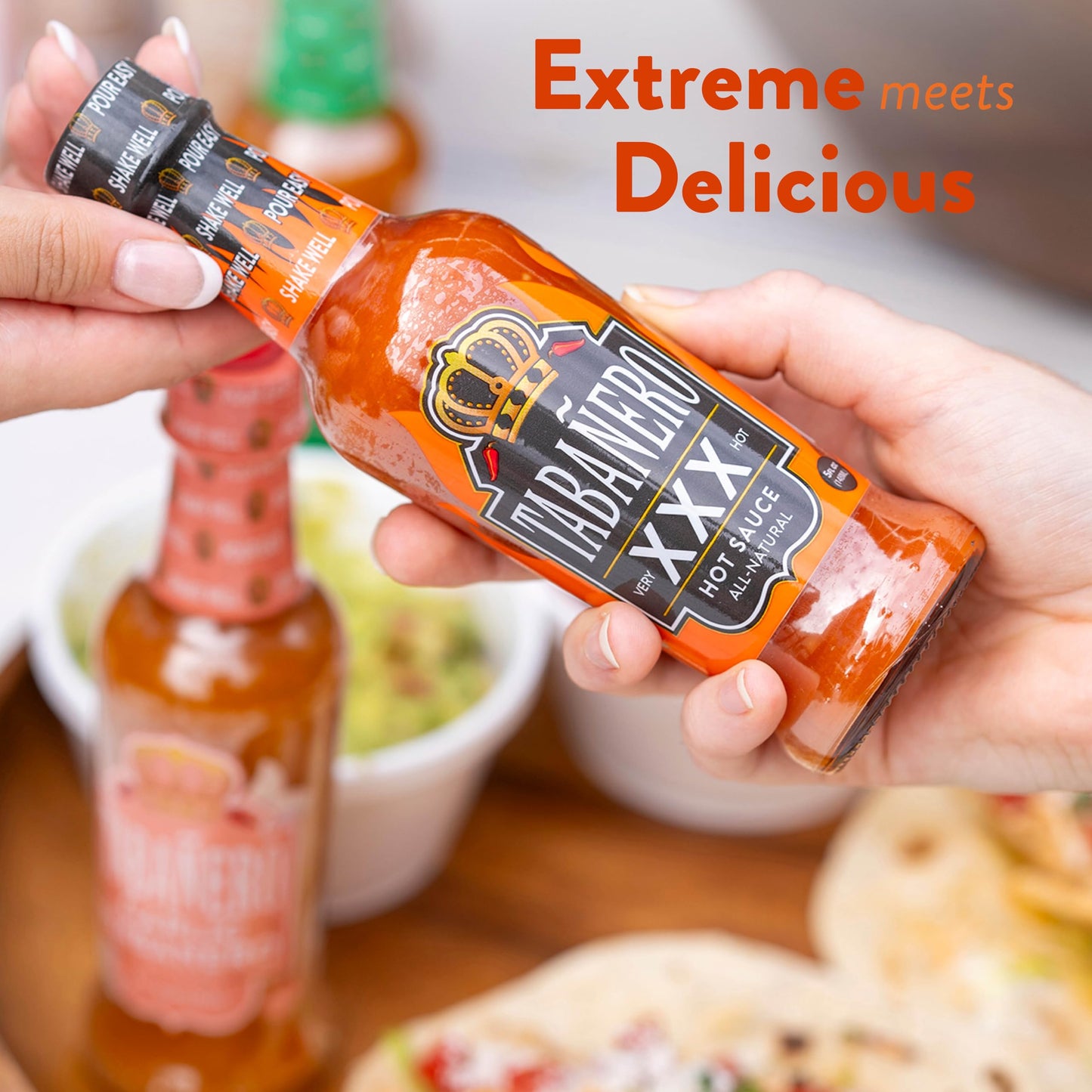 Tabanero Gourmet Hot Sauce, All Natural, Gluten Free, Vegan, Very Hot, 5 oz Bottle