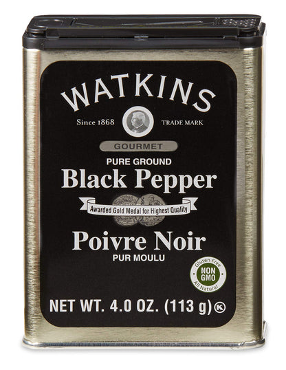 Watkins Organic Pure Ground Black Pepper, 4 oz., 12 Count