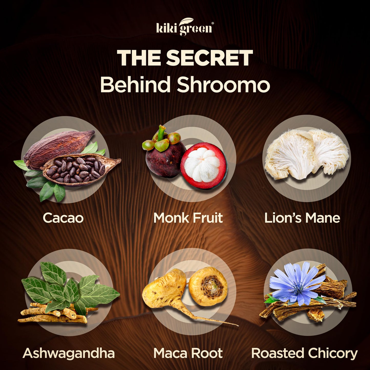 Kiki Green Shroomo: Mushroom Coffee Alternative | Master Blend Of Lion'S Mane, Ashwagandha For Mental Clarity, Energy & Focus, M